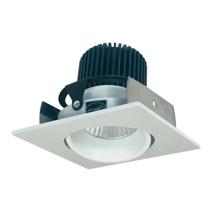 Nora Lighting Iolite 2″ LED Square Recessed Trim – 2700K – 1000 Lumens – Round Aperture – Cone Reflector