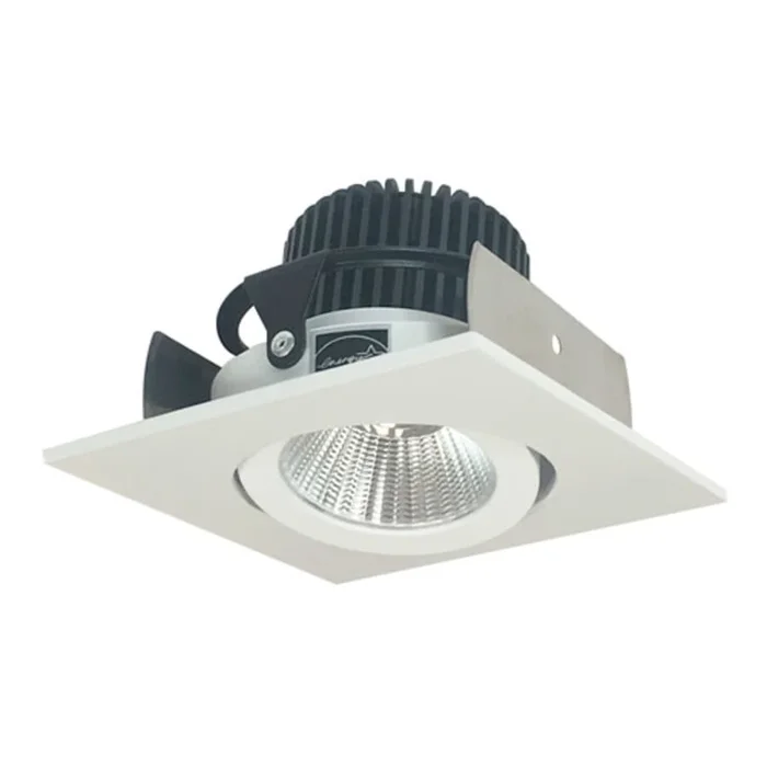 Nora Lighting Iolite 2″ LED Square Recessed Trim – 5000K – 800 Lumens – Round Aperture – Gimbal