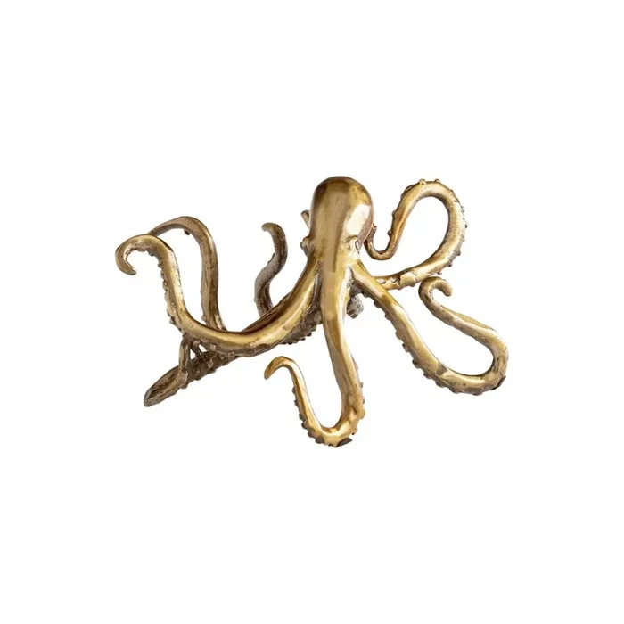Octopus Aged Brass Shelf Decor