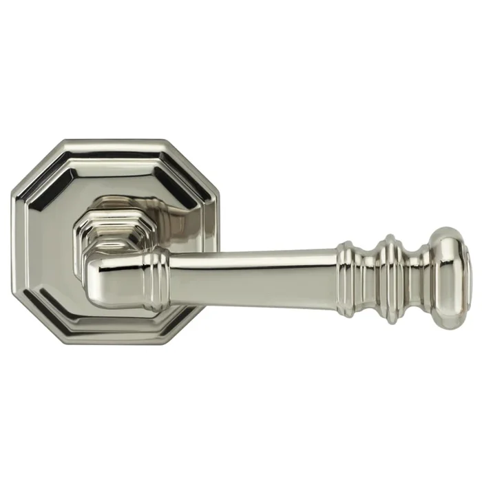 Omnia Non-Turning One-Sided Door Lever with 101 Style Handle and Octagonal Rose