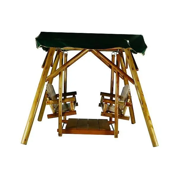 Outdoor Double Glider Swing Set / Double Glider Swing