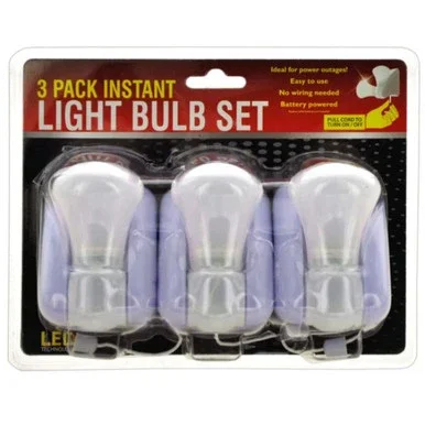 Pack of 4 Purple and White Instant LED Light Bulb Sets 3″
