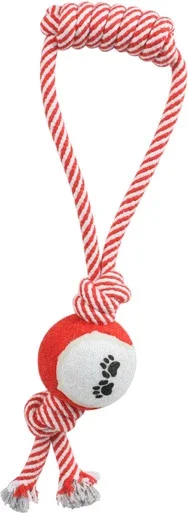 Pet Life Pull Away’ Rope And Tennis Ball