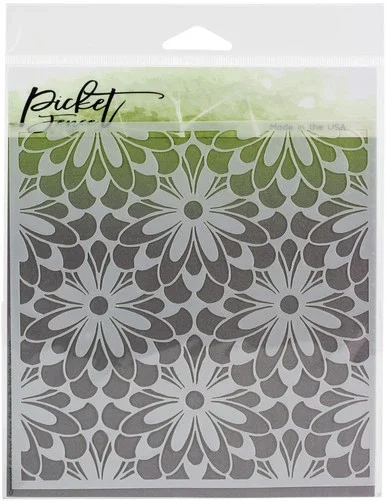 Picket Fence Studios Stencil 6″X6″-Daisy Burst