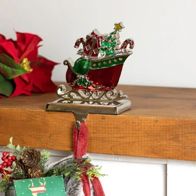 Present Filled Sleigh Christmas Stocking Holder – 5.5″