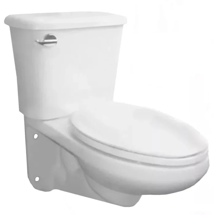 PROFLO 1700 Series 1.28 GPF Two-Piece Elongated Wall Mounted Toilet with Left Hand Trip Lever