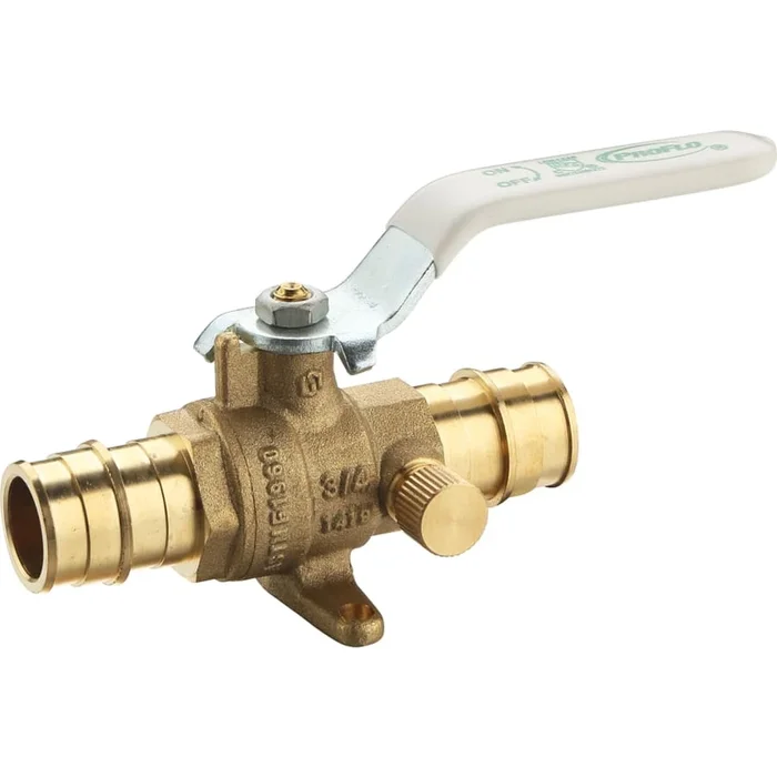 PROFLO 3/4″ Brass Low-Lead Cold Expansion PEX Ball Valve with Drain