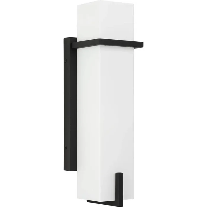 Progress Lighting Antrim Collection One-Light Black Modern Medium Outdoor Wall Lantern