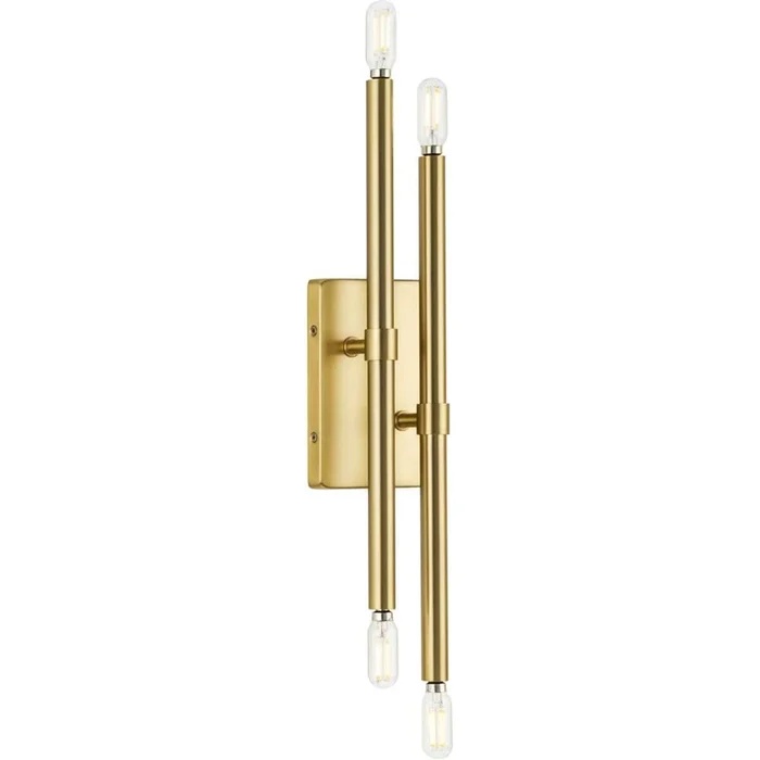 Progress Lighting Arya Collection Four-Light Brushed Gold Luxe Wall Bracket