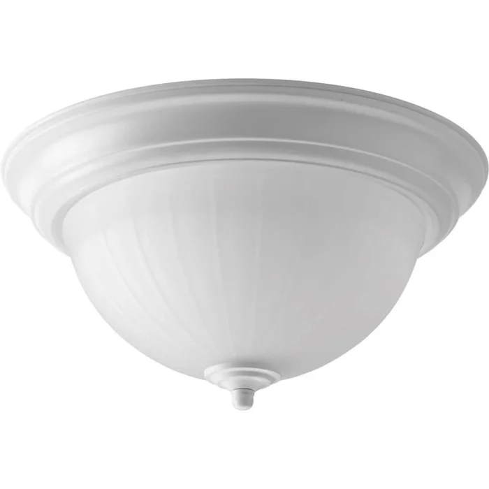 Progress Lighting LED Flush Mount Ceiling Fixture with Etched White Glass – 14″ Wide
