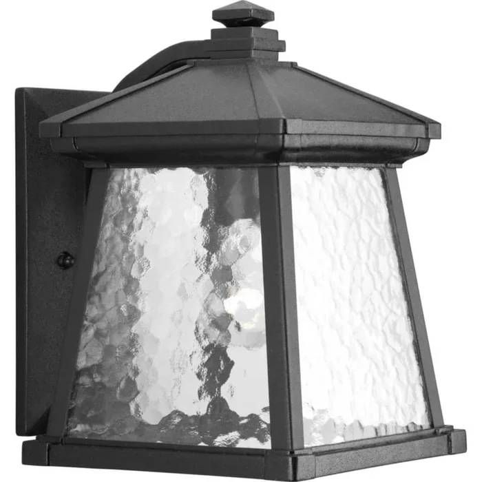 Progress Lighting Mac 1 Light 12″ Tall Outdoor Wall Sconce with Clear Water Glass Panels