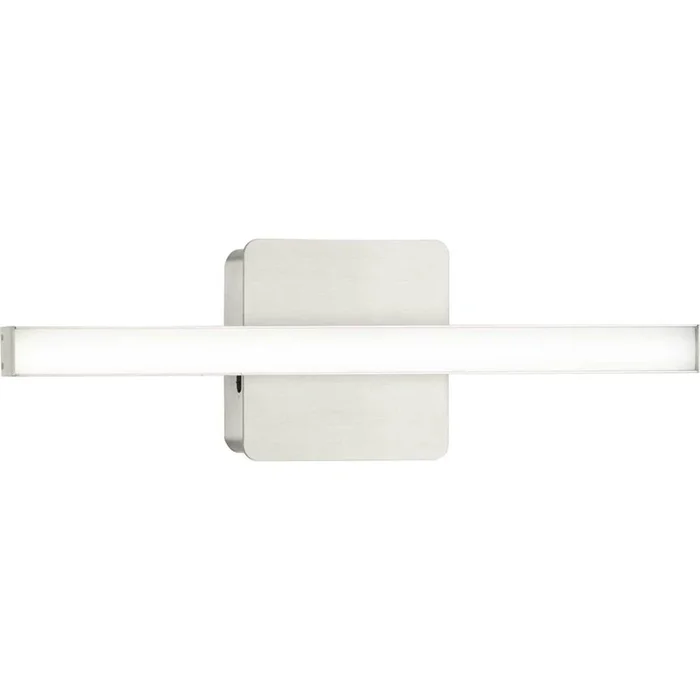 Progress Lighting Phase 4 Collection 16 in. Brushed Nickel Small Modern Integrated 3CCT Integrated LED Linear Vanity Light