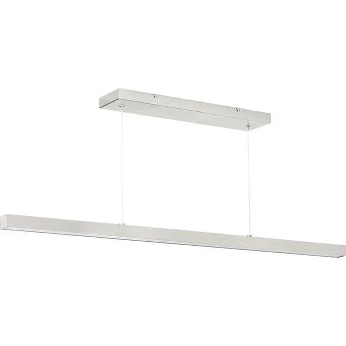 Progress Lighting Planck LED Collection Brushed Nickel White Shade Modern Pendant Light