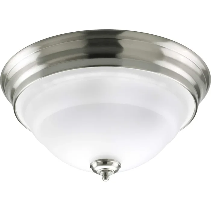 Progress Lighting Torino 14-5/8″ Two-Light Flush Mount Ceiling Fixture with Etched Glass Bowl Shade
