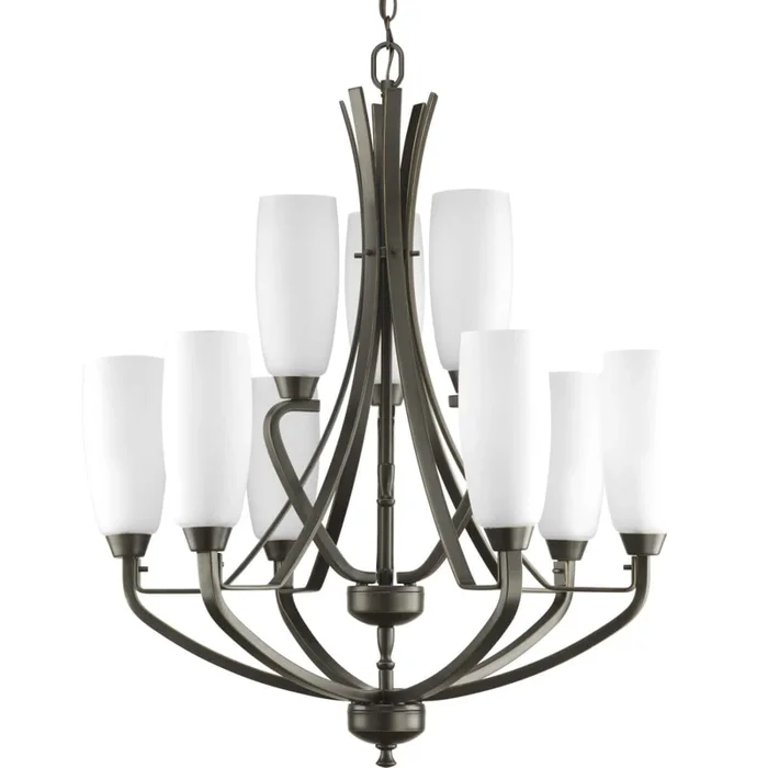 Progress Lighting Wisten 9 Light 27″ Wide Chandelier