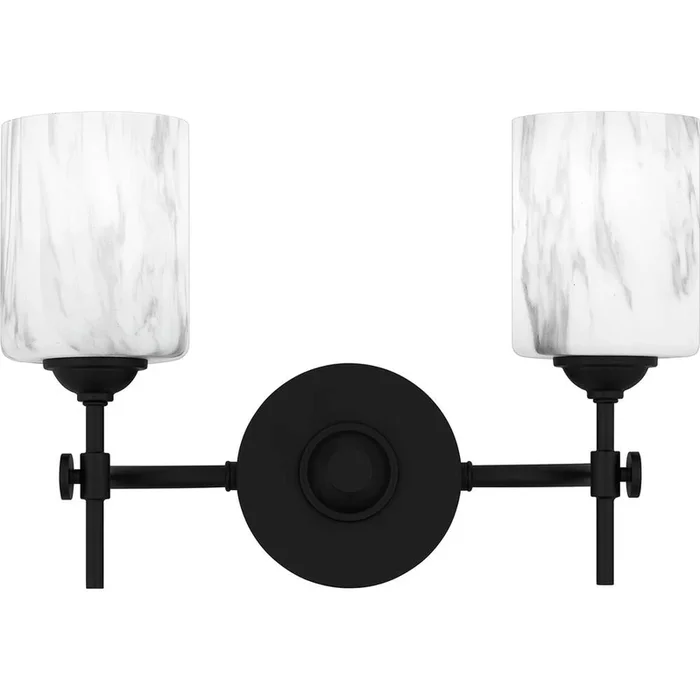 Quoizel Aria 2-Light Matte Black Bath Light