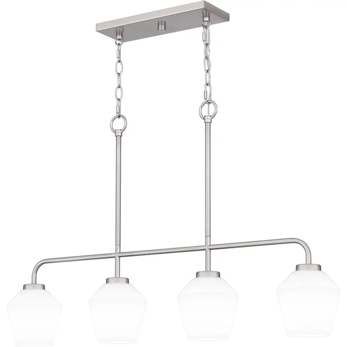Quoizel Linear Chandelier 4 Lights Briushed Nick