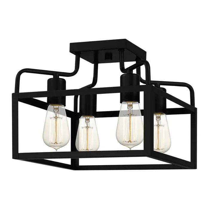 Quoizel Semi flush 4 lights matte black
