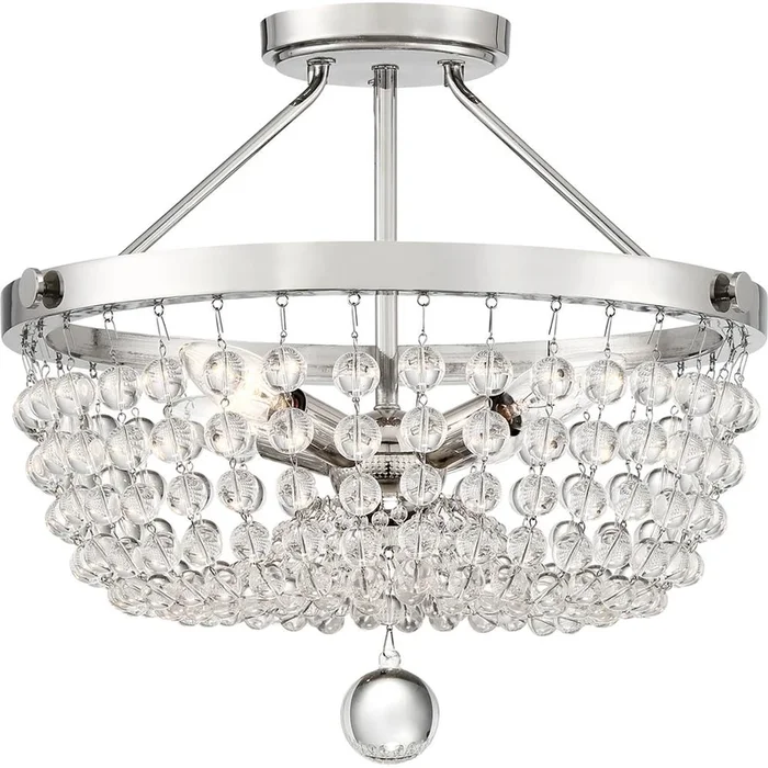 Quoizel Semi-Flush Mount 4 Light Polished Nickel