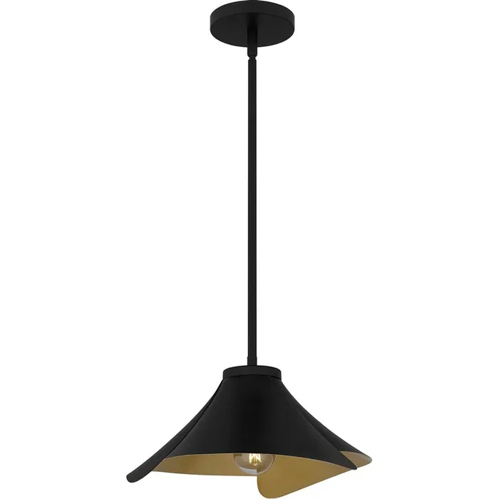 Quoizel Wisp 1-Light Matte Black Pendant Light