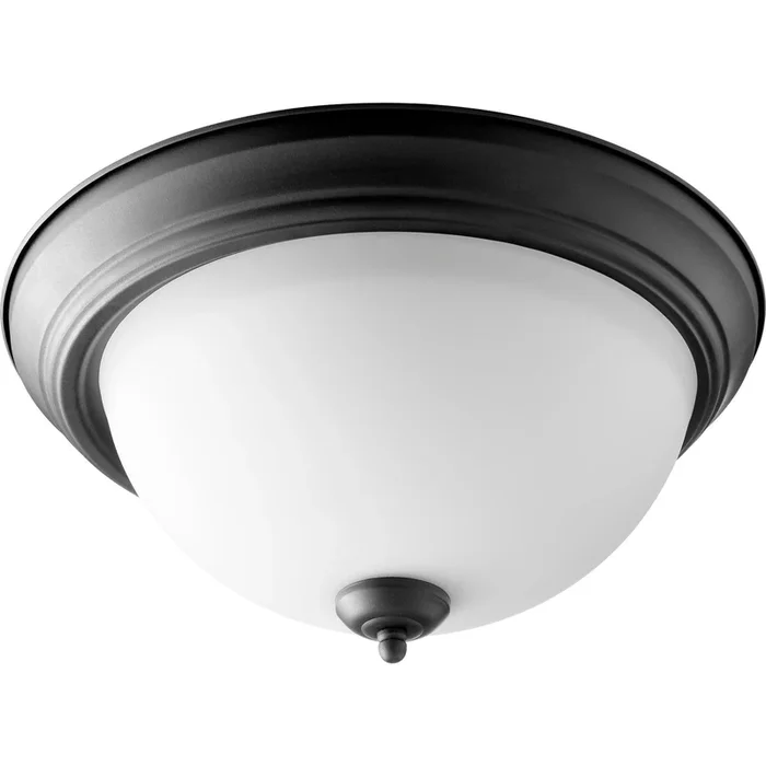 Quorum 3063-15-69 Ceiling Mount – Textured Black W/ Satin Opal