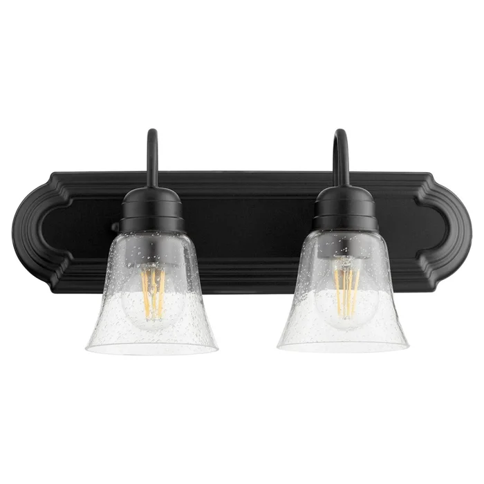Quorum 5094-2-269 Vanity – Textured Black W/ Clear/seeded