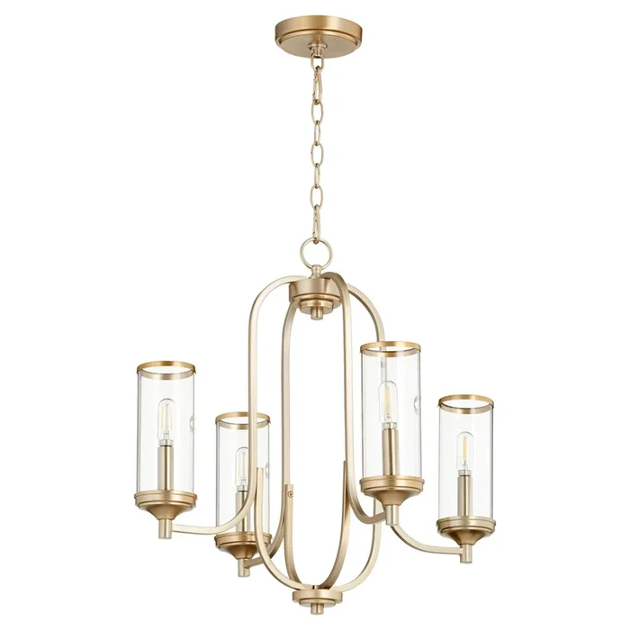 Quorum Collins 6044-4-80 Chandelier – Aged Brass