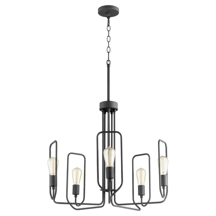 Quorum Howe 650-5-69 Chandelier – Textured Black