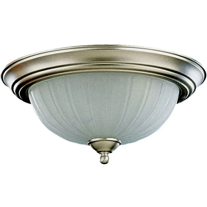 Quorum International 2 Light Flushmount Ceiling Fixture with Frost Frosted Glass Shade