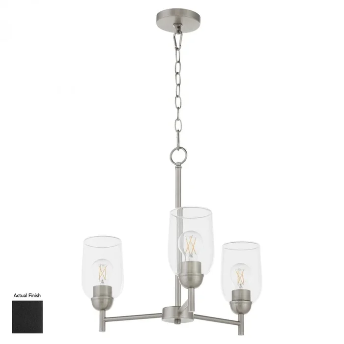 Quorum International SUNSET 6112-3-59 Chandelier – Matte Black