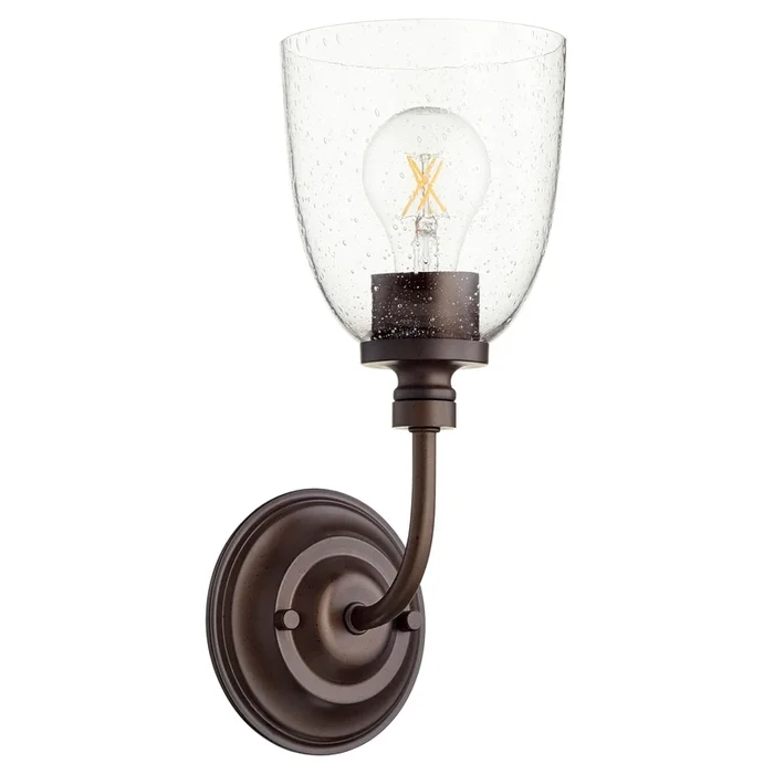 Quorum Rossington 5522-1-286 Wall Mount – Oiled Bronze W/ Clear/seeded