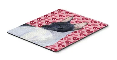 Rat Terrier Hearts Love and Valentine’s Day Mouse Pad, Hot Pad or Trivet