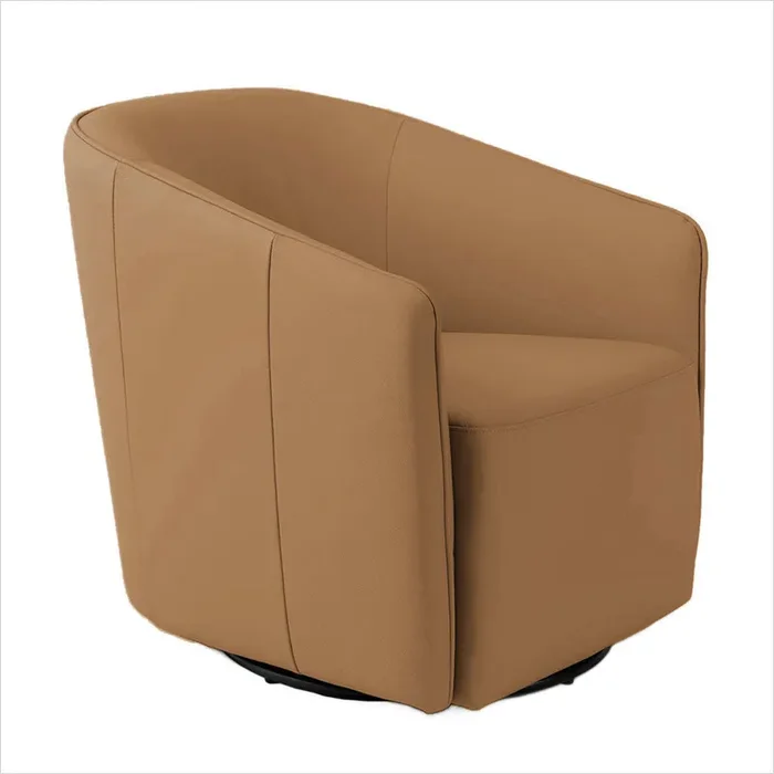 Regent Swivel Armchair – Whiskey Leather