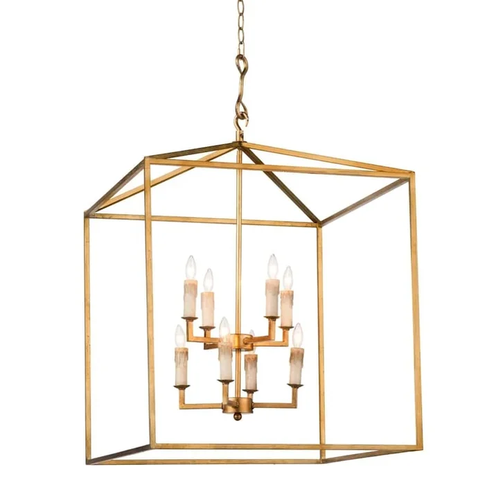Regina Andrew Cape 8 Light 24″ Wide Semi-flush Lantern Ceiling Fixture