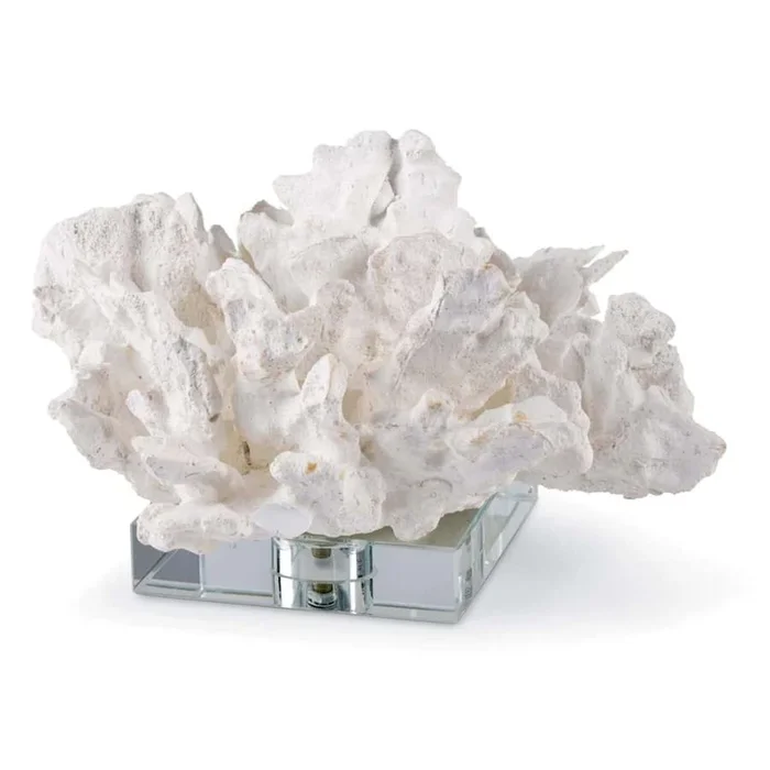 Regina Andrew Flower 8″ Wide Coral On Crystal Base
