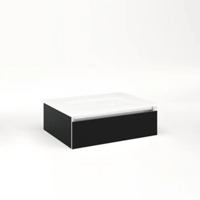 Robern Cartesian, 24X7.5X18,Mat Blk,Full, Snl