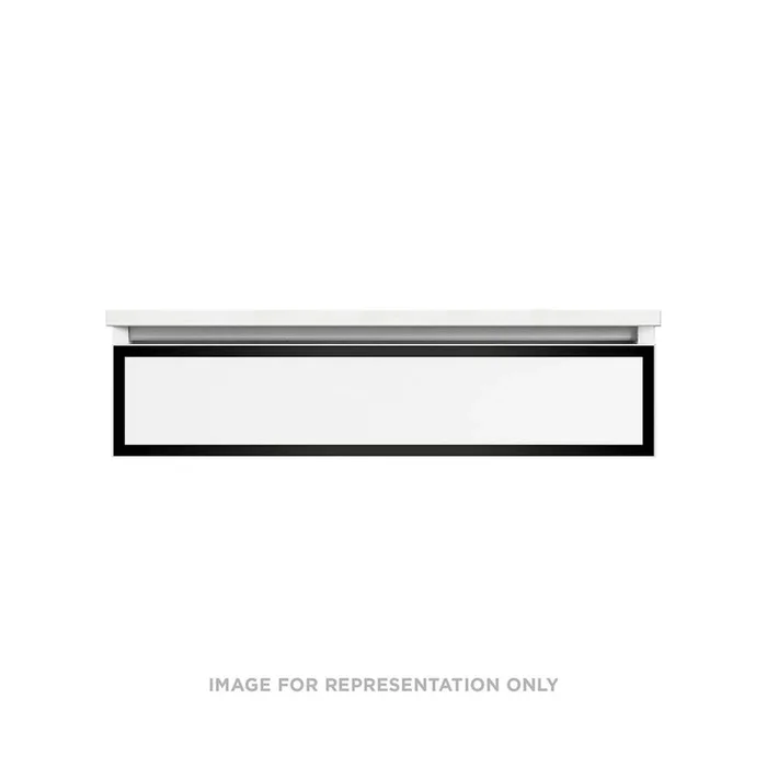Robern Profiles Framed Vanity, 36” x 7-1/2” x 21”, Satin Bronze, Matte Black Frame, Full Drawer, Selectable Night Light, 270