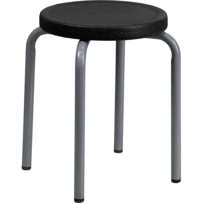 Roseto 17 Inch Tall Steel Framed Stool