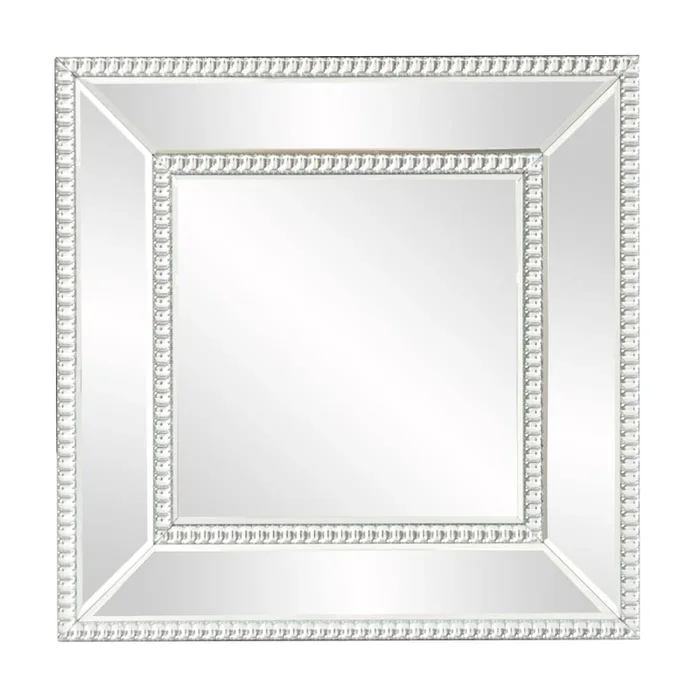 Roseto Bijou 20″ W x 20″ H Square Glass Framed Bathroom Mirror