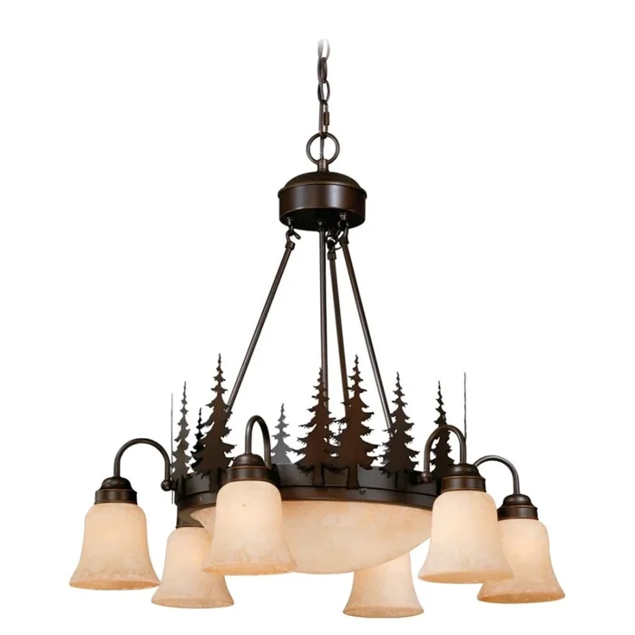 Roseto Brooks 9 Light 29″ Wide Chandelier with Tree Accents