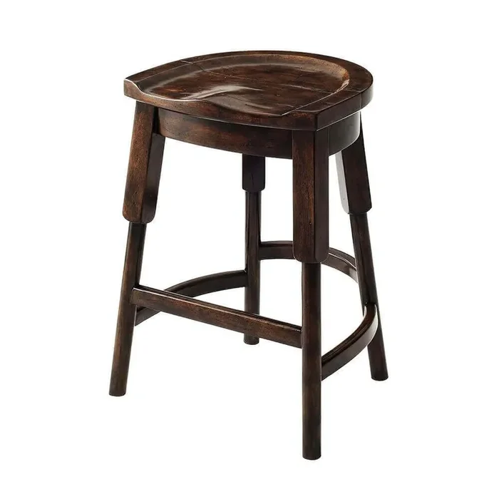 Rustic English Counter Stool