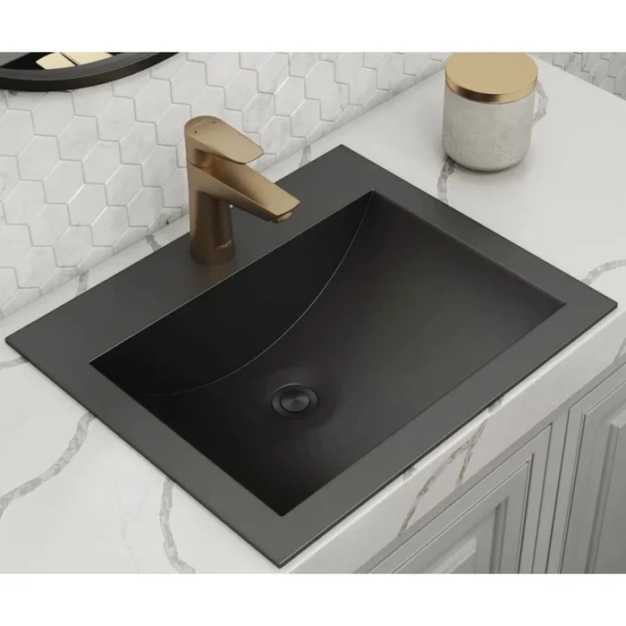 Ruvati Ariaso 21″ Rectangular Stainless Steel Drop In Bathroom Sink with Single Faucet Hole