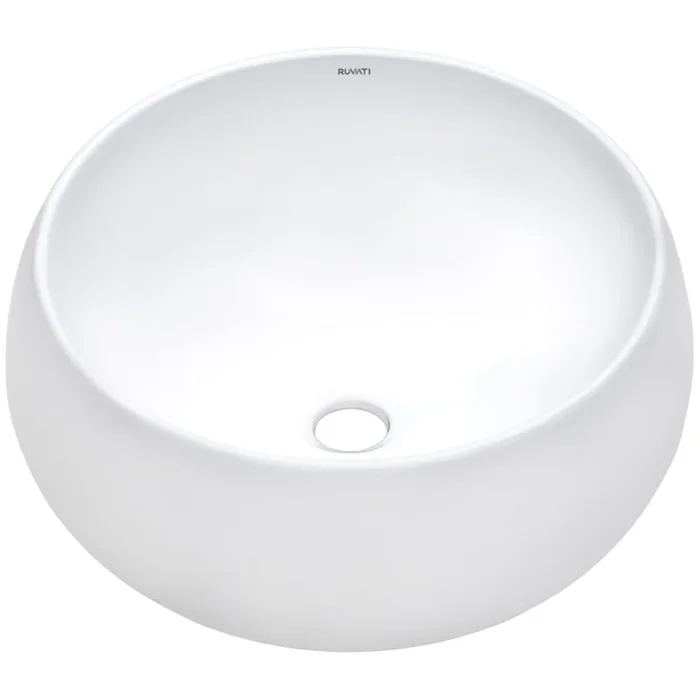 Ruvati Vista 16″ Round Porcelain Vessel Bathroom Sink