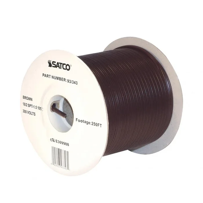 Satco 18/2 Spt-1.5 105 Brown On 250 Ft