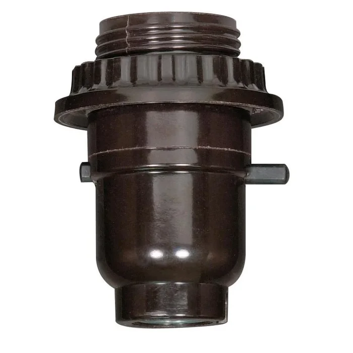 Satco Black Phenolic Push Thru Socket 1/8 with Uno