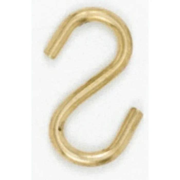Satco Large ”S” Hook Brass Plated