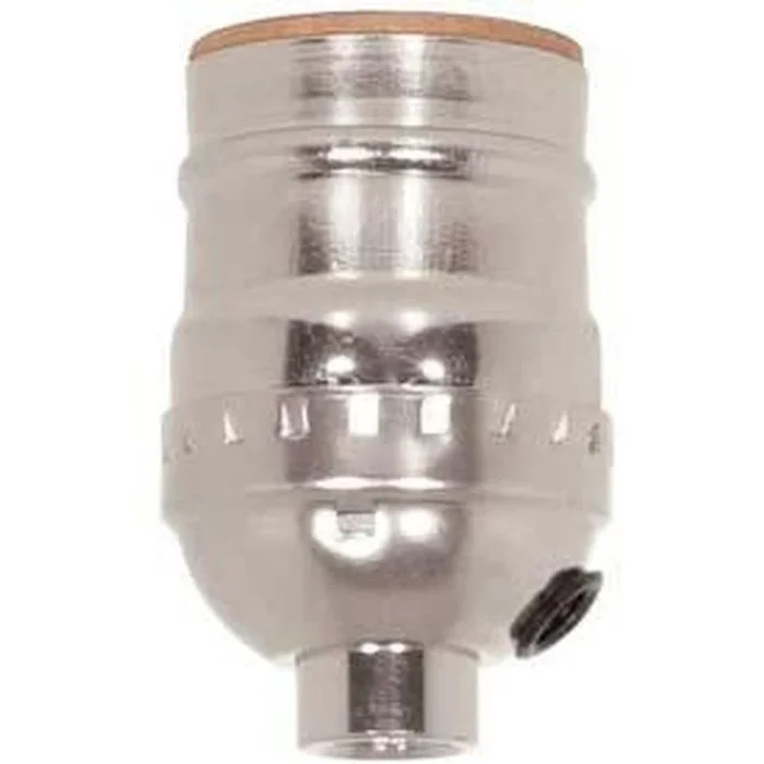 Satco Nickel Keyless Socket with Side Out