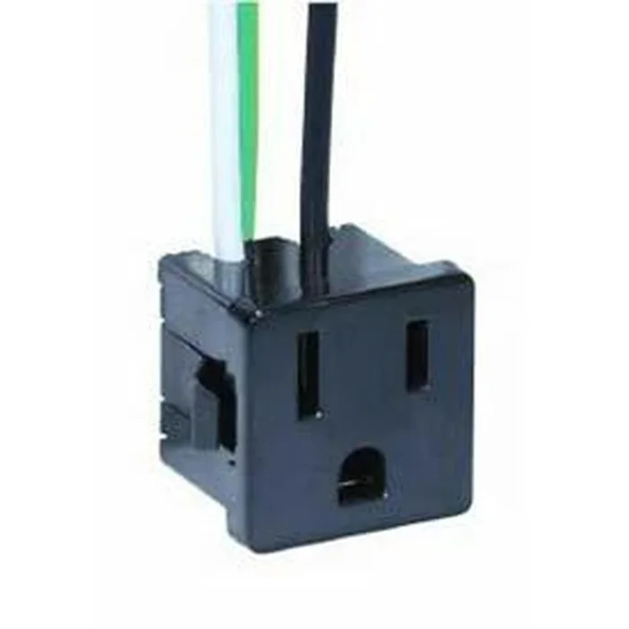 Satco White Metal Snap-In Recept