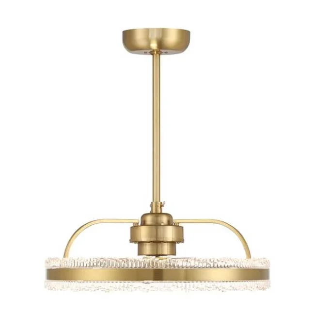 Savoy House Corona LED Fan D’Lier in Warm Brass