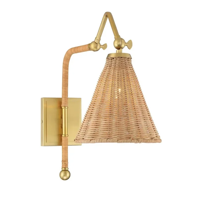 Savoy House Linell 1-Light Wall Sconce in Warm Brass